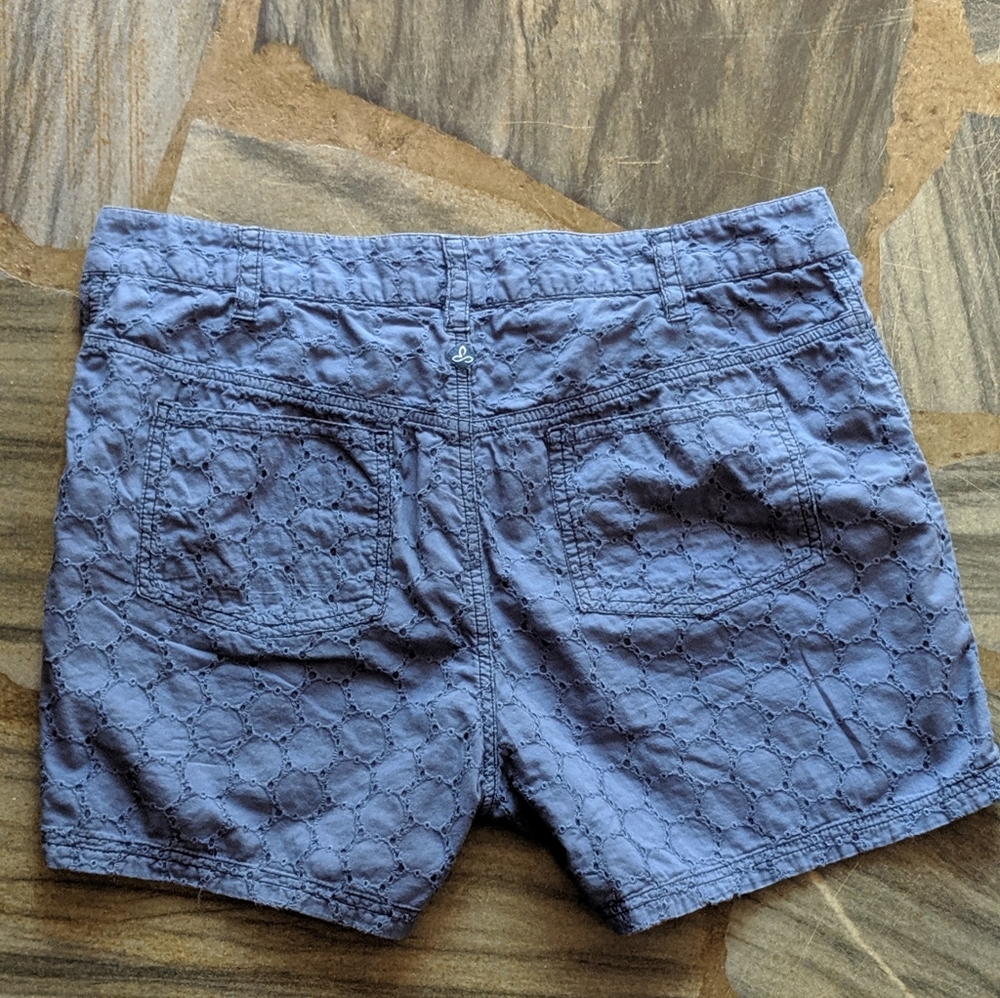 Prana Embroidered Eyelet Shorts